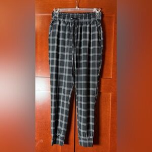 Revamped Black and White Plaid Jogger Style Pants Size XL